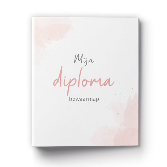 Fyllbooks Mijn diploma bewaarmap A4 – Watercolour roze