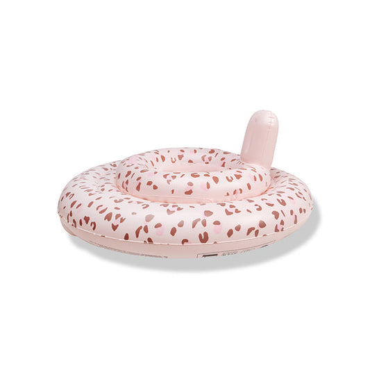 Swim Essentials - Zwemband Met Zitje Baby Float | Leopard Old Pink