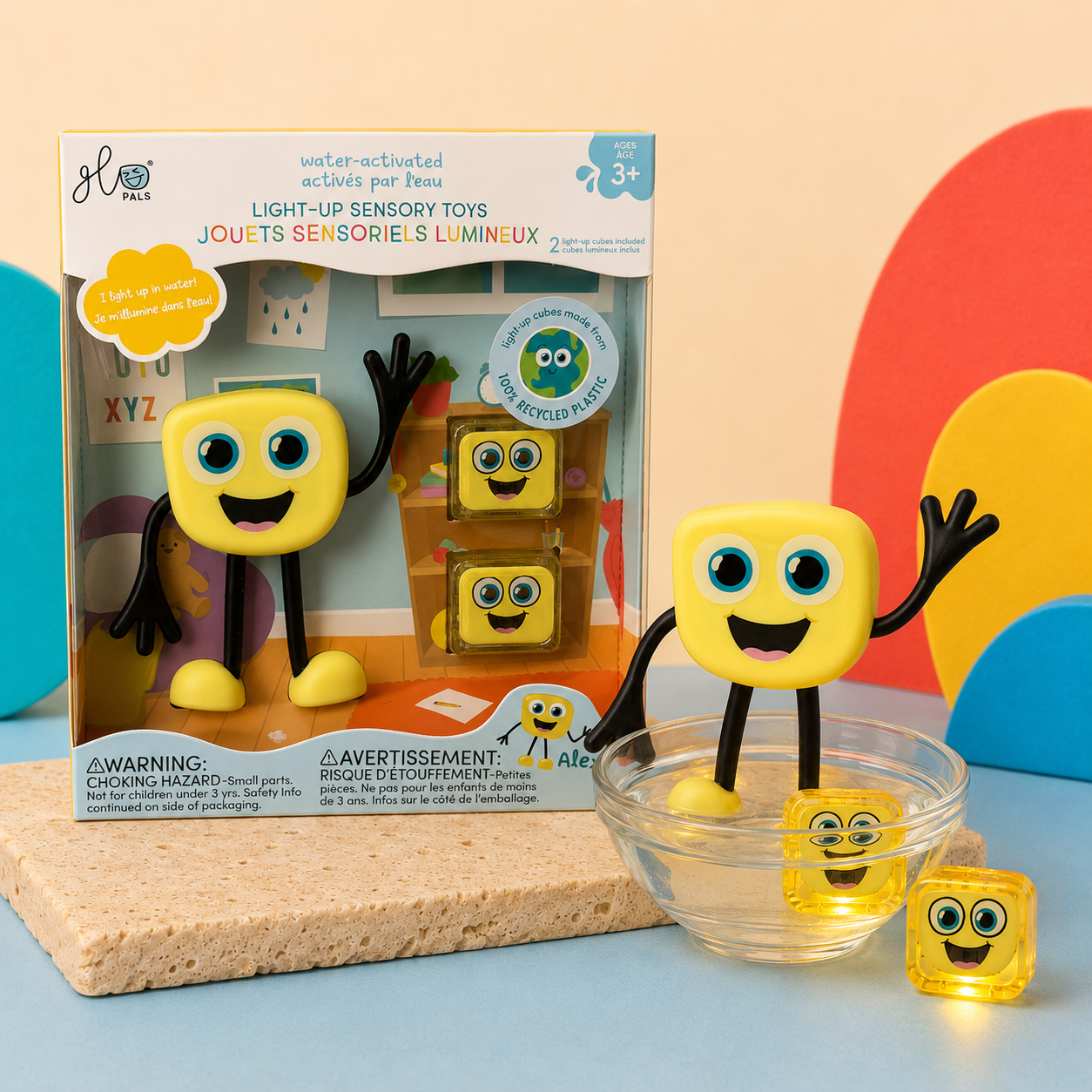 Glo Pals – Alex Light-Up Sensory Toy – Inclusief 2 lichtkubusjes
