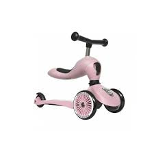 Scoot en ride 2 in 1 fiets step roze