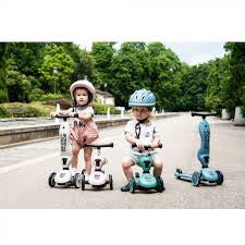 Scoot en ride 2 in 1 fiets step wit ecru beige