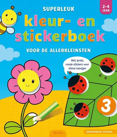 Superleuk kleur- en stickerboek voor de allerkleinsten 2-4 jaar