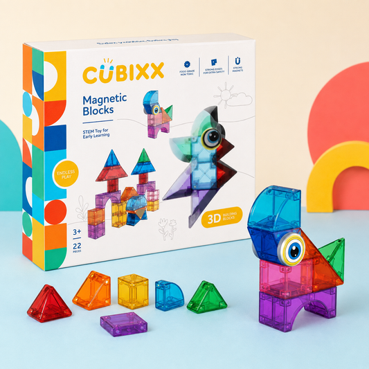 Cubixx Magnetische Bouwblokken – 22-delige 3D-Set