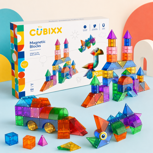 Cubixx Magnetische Bouwblokken – 64-delige Set