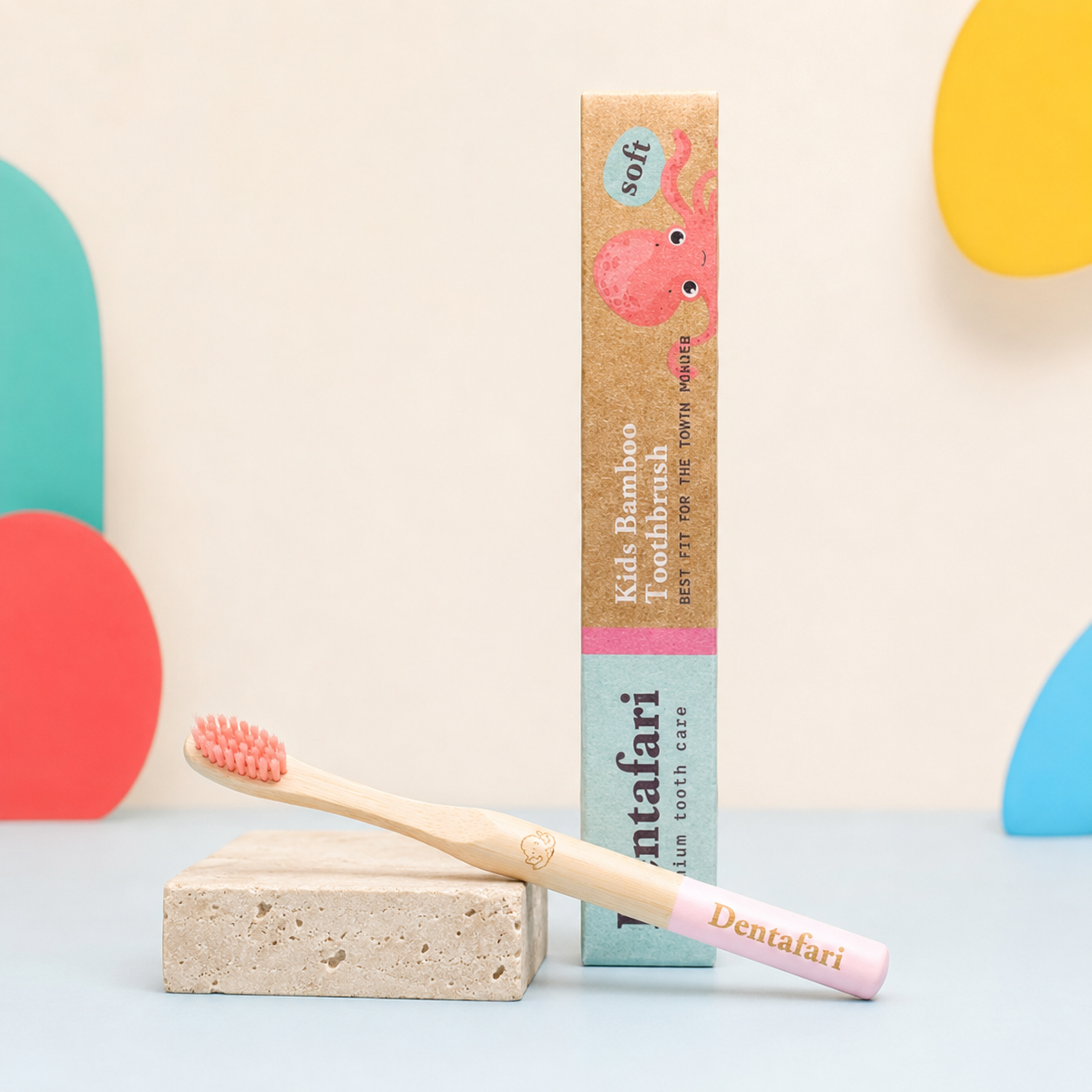 Dentafari Bamboe Kindertandenborstel – Roze Soft